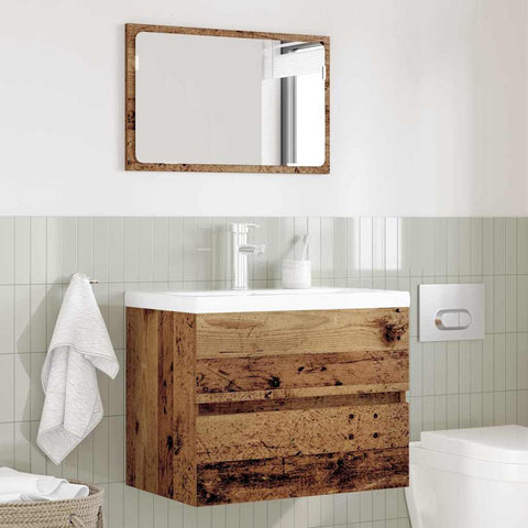 vidaXL Bathroom Furniture Set 2 pcs Old Wood 57 x 37 x 45 cm