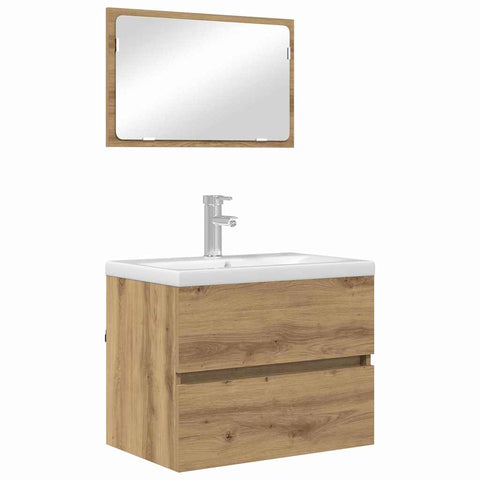 vidaXL Bathroom Furniture Set 2 pcs Artisan Oak 57 x 37 x 45 cm