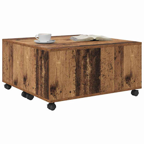vidaXL Coffee Table Old wood 75 x 75 x 38 cm Engineered wood