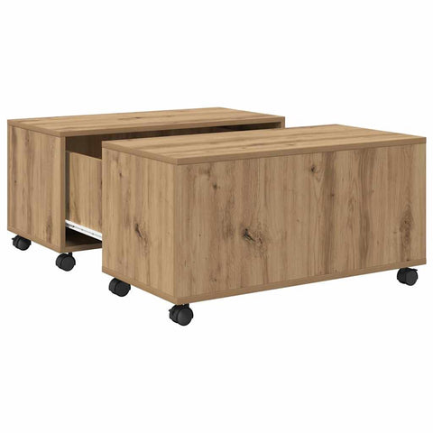 vidaXL Coffee Table Artisan oak 75 x 75 x 38 cm Engineered wood