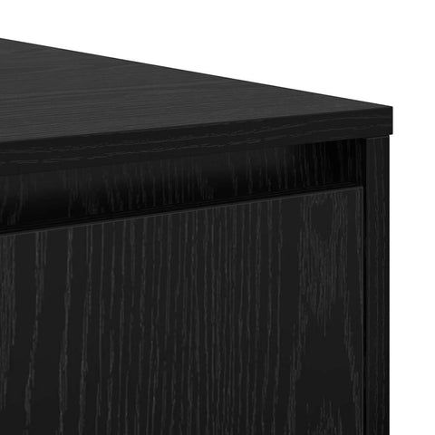 vidaXL Coffee Table Black oak 80 x 80 x 31 cm Engineered wood