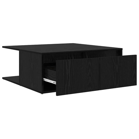 vidaXL Coffee Table Black oak 80 x 80 x 31 cm Engineered wood