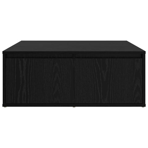 vidaXL Coffee Table Black oak 80 x 80 x 31 cm Engineered wood