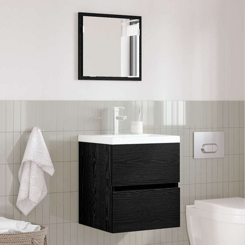 vidaXL Bathroom Cabinet Black Oak 41 x 38.5 x 45 cm Engineered wood