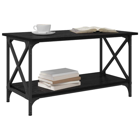 vidaXL Coffee Table Black oak 80 x 45 x 45.5 cm Engineered wood