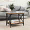 vidaXL Side Table with Shelf Old wood 55 x 38 x 45 cm Engineered wood