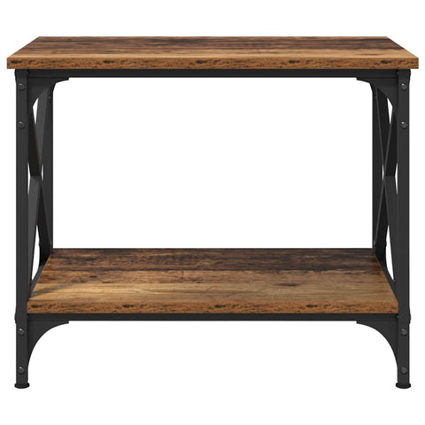 vidaXL Side Table with Shelf Old wood 55 x 38 x 45 cm Engineered wood