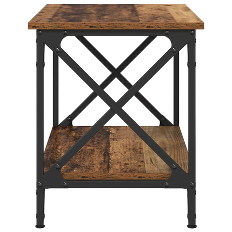 vidaXL Side Table with Shelf Old wood 55 x 38 x 45 cm Engineered wood