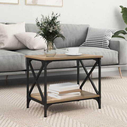 vidaXL Side Table Artisan oak 55 x 38 x 45 cm Engineered wood