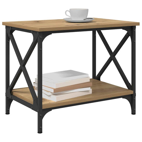 vidaXL Side Table Artisan oak 55 x 38 x 45 cm Engineered wood