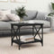 vidaXL Side Table with Shelf Black oak 55 x 38 x 45 cm Engineered wood
