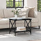 vidaXL Side Table with Shelf Black oak 55 x 38 x 45 cm Engineered wood