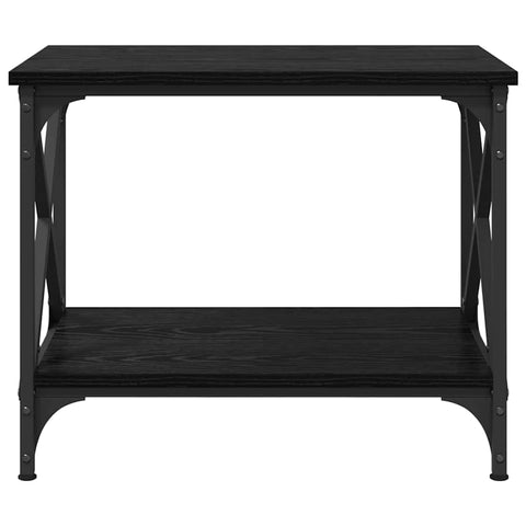 vidaXL Side Table with Shelf Black oak 55 x 38 x 45 cm Engineered wood