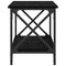 vidaXL Side Table with Shelf Black oak 55 x 38 x 45 cm Engineered wood