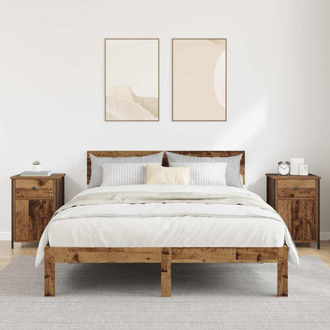 vidaXL Bedside Cabinets 2 pcs Old Wood 40x42x60 cm Engineered Wood