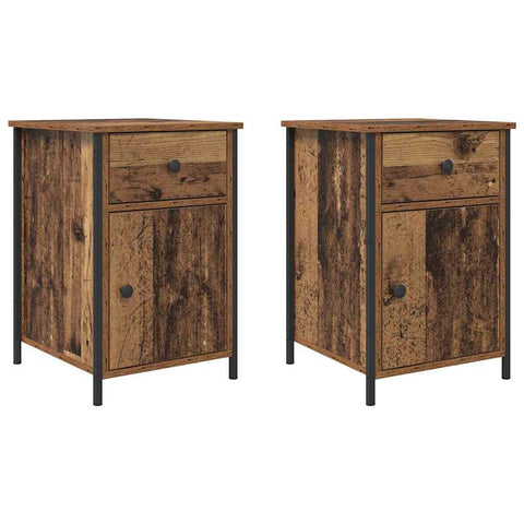 vidaXL Bedside Cabinets 2 pcs Old Wood 40x42x60 cm Engineered Wood