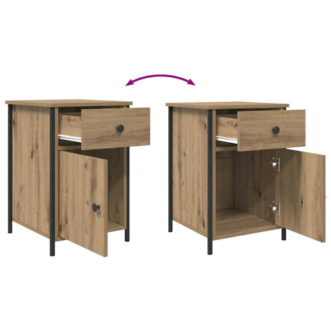 vidaXL Bedside Cabinet Artisan Oak 40x42x60 cm Engineered Wood