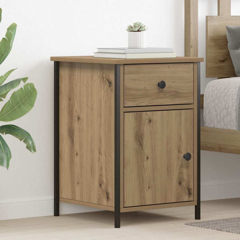 vidaXL Bedside Cabinet with Drawer 2 pcs Artisan oak 40 x 42 x 60 cm