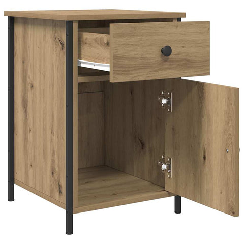 vidaXL Bedside Cabinet with Drawer 2 pcs Artisan oak 40 x 42 x 60 cm