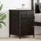 vidaXL Bedside Cabinet Black oak 40 x 42 x 60 cm Engineered wood