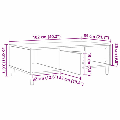 vidaXL Coffee Table White
