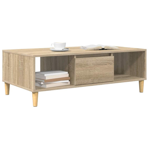 vidaXL Coffee Table Sonoma oak 103.5 x 60 x 35 cm Engineered wood