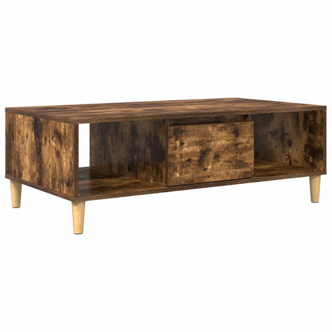 vidaXL Coffee Table Smoked oak 103.5 x 60 x 35 cm Engineered wood