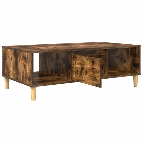 vidaXL Coffee Table Smoked oak 103.5 x 60 x 35 cm Engineered wood
