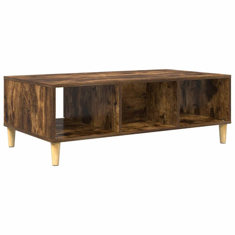 vidaXL Coffee Table Smoked oak 103.5 x 60 x 35 cm Engineered wood