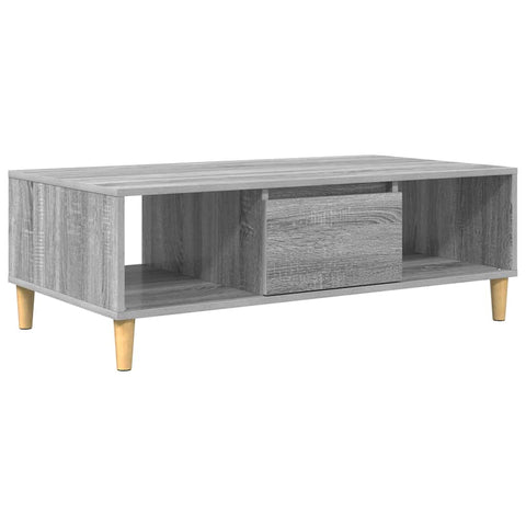 vidaXL Coffee Table Grey sonoma 103.5 x 60 x 35 cm Engineered wood