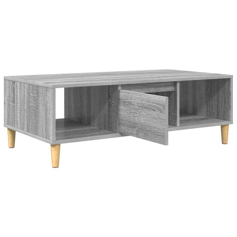vidaXL Coffee Table Grey sonoma 103.5 x 60 x 35 cm Engineered wood