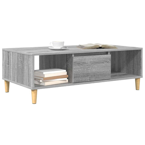 vidaXL Coffee Table Grey sonoma 103.5 x 60 x 35 cm Engineered wood