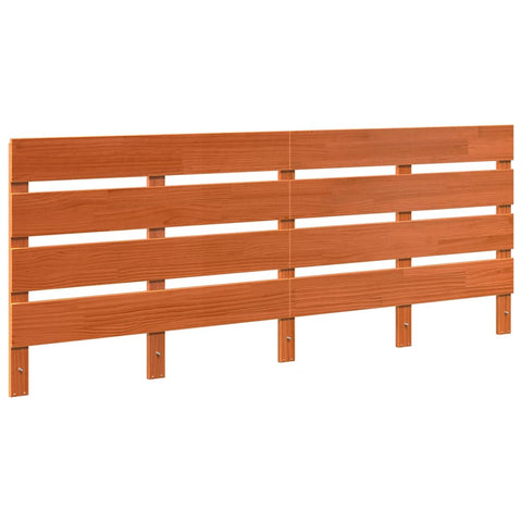 vidaXL Headboard Wax brown 200.5 x 3 x 80 cm Solid pine wood