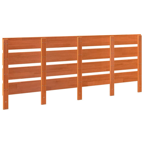 vidaXL Headboard Wax brown 200.5 x 3 x 80 cm Solid pine wood
