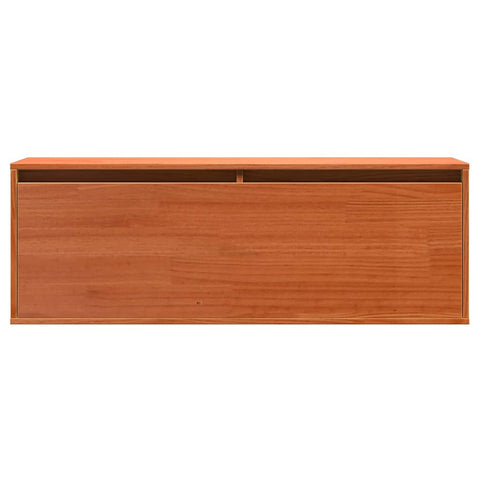 vidaXL Wall Cabinet Wax brown 100 x 30 x 35 cm Solid pine wood