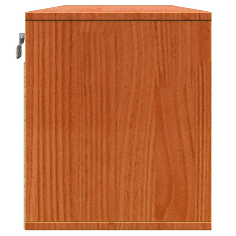 vidaXL Wall Cabinet Wax brown 100 x 30 x 35 cm Solid pine wood