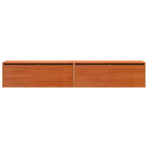 vidaXL Wall Cabinets 2 pcs Wax brown 100 x 30 x 35 cm Solid pine wood