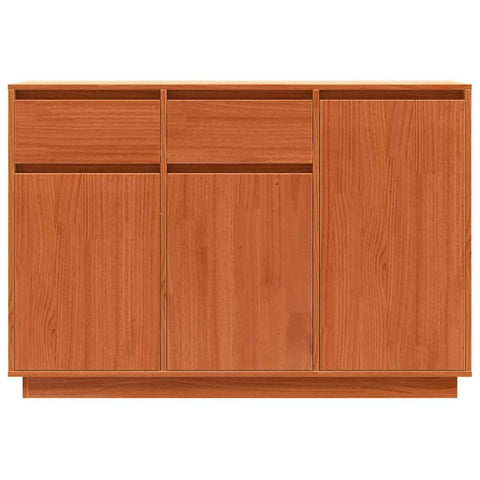 vidaXL Sideboard Wax brown 110 x 34 x 75 cm Solid pine wood