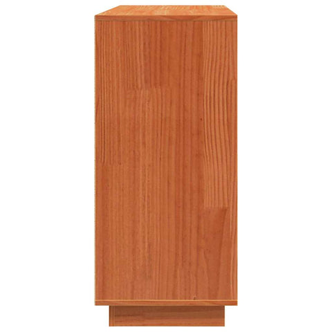 vidaXL Sideboard Wax brown 110 x 34 x 75 cm Solid pine wood