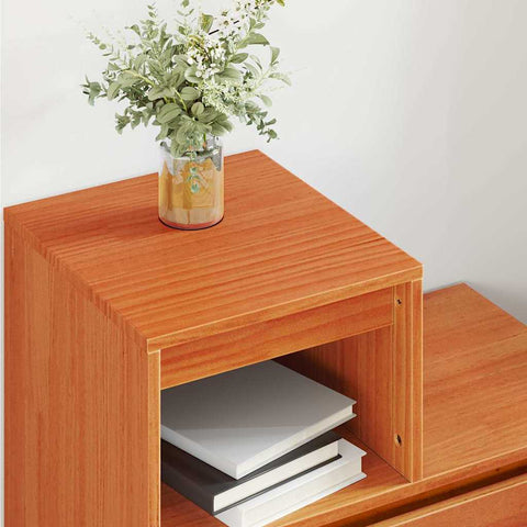 vidaXL Bedside Cabinet 2 pcs Wax brown 60 x 34 x 51 cm Solid pinewood