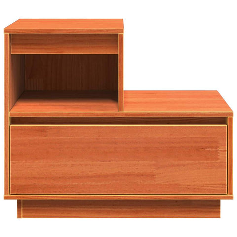 vidaXL Bedside Cabinet 2 pcs Wax brown 60 x 34 x 51 cm Solid pinewood
