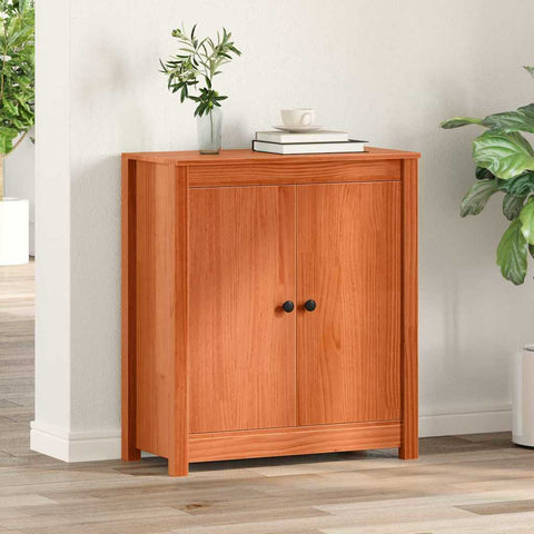 vidaXL Sideboard with Storage with Door Brown 70 x 35 x 80 cm Solid pine wood