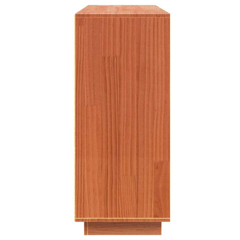 vidaXL Sideboard with Storage with Door Brown 104.5 x 34 x 80 cm Solid pine wood