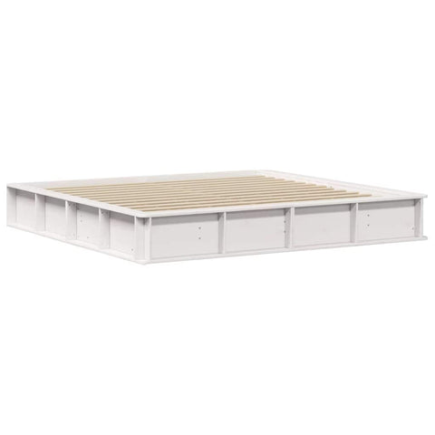 vidaXL with Storage White 200 x 200 cm Wood