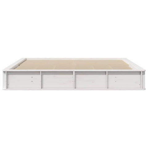vidaXL with Storage White 200 x 200 cm Wood