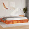 vidaXL with Storage Wax brown 200 x 200 cm Wood