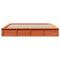 vidaXL with Storage Wax brown 200 x 200 cm Wood