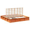 vidaXL with Storage Wax brown 200 x 200 cm Wood