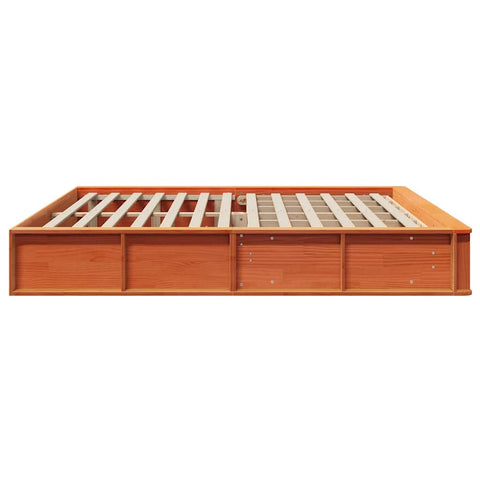 vidaXL with Storage Wax brown 200 x 200 cm Wood