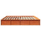 vidaXL with Storage Wax brown 200 x 200 cm Wood
